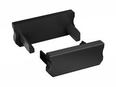 Lumines Type-D - Végzáró elem alumínium U profilhoz, műanyag, fekete (ZAS-LUM-D-CZ (12-0052-01))