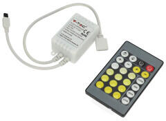 V-TAC CCT vezérlő+távirányító állítható színhőmérsékletű LED szalaghoz, infravörös, 24 gombos (72W) ( 2901)
