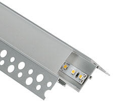 ANRO LED Profile ALP-044 Ezüst - Alumínium profil rejtett élvilágításhoz (opál búrával) (LP503 - LP-UNICOV2-MLK)