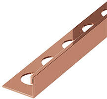  NOX Prémium szögletes élvédő - inox, tükör rosegold 10mm/270cm (456672726)