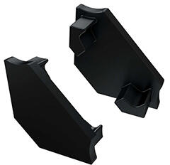 Lumines Type-C Fekete - Végzáró elem alumínium sarokprofilhoz, műanyag, fekete (ZAS-LUM-C-CZ (12-0042-01))