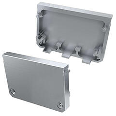 Lumines ILEDO Ezüst - Végzáró elem alumínium XXL U profilhoz, műanyag, szürke (ZAS-LUMINES-IL-SZ (12-1154-01))