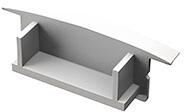 ANRO LED Profile ALP-011 Fehér - Végzáró elem alumínium süllyeszthető U profilhoz, műanyag, fehér (LP303W-END)