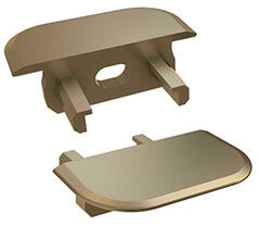 Lumines Type-Z Barna - Végzáró elem alumínium süllyeszthető U profilhoz, műanyag, barna (ZAS-LUM-Z-O-I (12-0103-00))