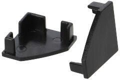 ANRO LED Profile ALP-007 Fekete - Végzáró elem alumínium sarokprofilhoz, műanyag, fekete (LP201B-END)