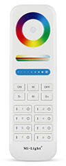 MiLight FUT089W Group Control csoport (8 zóna) RGB+CCT távirányító (RGB+CCT FullColor LED szalaghoz) - fehér (MiLight FUT089 RGB+CCT remote white)