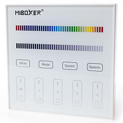 MiLight T3-W Group Control csoport (4 zóna) fali távirányító panel RGB+W LED szalaghoz (230V) (MiLight T3 AC180-240V RGBW panel remote white)