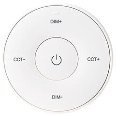 MiLight K2SW Fali távirányító panel változtatható színhőmérsékletű (CCT) LED vezérlőhöz - forgatógombos, elemes, fehér (MiLight K2S-W white)
