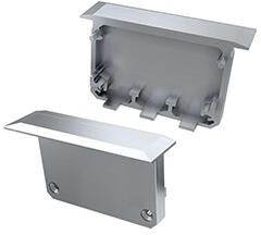 Lumines INSO Ezüst - Végzáró elem XXL alumínium süllyeszthető U profilhoz, műanyag, szürke (ZAS-LUMINES-IN-SZ (12-0124-01))