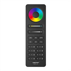 MiLight C8 Group Control csoport (8 zóna) távirányító FullColor (RGB+CCT) LED szalaghoz, fekete (MiLight C8 Black)