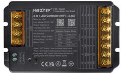 MiLight HW5 5in1 Group Control (zóna) Dimmer, CCT, RGB, RGB+W és RGB+CCT vezérlő (12-48V) - 30A, WiFi Smart (MiLight HW5)