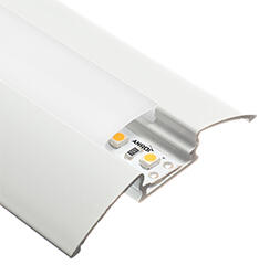 ANRO LED Profile ALP-021 Fehér - Alumínium burkolatváltó profil LED szalaghoz (Opál búrával) (LP104W - LP-UNICOV1-MLK)