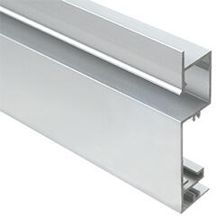 Lumines FLARO Ezüst - Alumínium profil világító lábazati szegélylécnek, gipszkartonba építhető (Opál búrával) (LUMINES FLARO2-S + LUMINESB-K2020-ML (2,02 m))