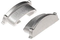 ANRO LED Profile APB-1806 Ezüst - Végzáró elem alumínium hajlítható, ívelhető U profilhoz, műanyag, szürke (LP105-END)