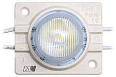 MPL POWER LED modul 1.44W (3030x1/12x56°/IP67) aszimmetrikus lencsével - hideg fehér (MW-MLD-3030-1W-LENS)