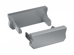 Lumines Type-D Ezüst - Végzáró elem alumínium U profilhoz, műanyag, szürke (ZAS-LUM-D-SZ (12-0054-01))