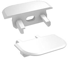 Lumines Type-Z Fehér - Végzáró elem alumínium süllyeszthető U profilhoz, műanyag, fehér (ZAS-LUM-Z-O-B (12-0101-00))