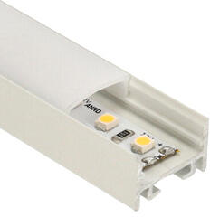 ANRO LED Profile ALP-036 Fehér - Alumínium U profil LED szalaghoz (Opál búrával) (LP111W - LP-UNICOV1-MLK)