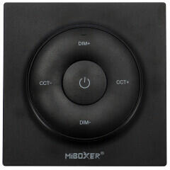 MiLight K2-B Fali távirányító panel változtatható színhőmérsékletű (CCT) LED vezérlőhöz - forgatógombos, elemes, fekete (MiLight K2-B black)