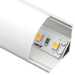 ANRO LED Profile ALP-006 Fehér - Alumínium sarok profil LED szalaghoz, íves (Opál búrával) (LP202W/LP203W - LP202-MILKC)