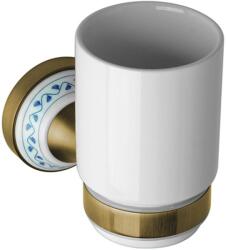 Sapho BEMETA KERA Fogkefetartó, 73x123x135mm, bronz/kerámia (144710017) (144710017)