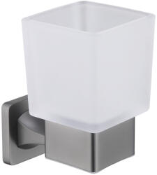 Welland Exclusive-Line fali tároló / fogkefe tartó - gunmetal / tejüveg (39906-BGM)