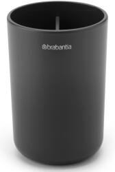 Brabantia ReNew fogkefetartó, elválasztó betéttel, csepptálcával, csúszásmentes talppal, H=110mm, műanyag, sötétszürke - 280283 (280283)