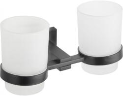 Mexen Vane dupla fogkefetartó pohár, fekete - 7020952-70 (7020952-70)