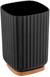 Wenko 25297100 - ROTELLO fogkefetartó pohár 8, 5x11 cm fekete/barna 25297100 (WE0239)