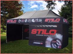  Ollós reklámsátor nyomtatással 3x6m Alumínium LUX Változat: Ollós reklámsátor nyomtatással 3x6m Alumínium LUX