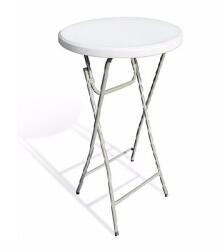 Pártystany-Jičín s. r. o Bisztróasztal összecsukható - átmérő 60cm, magasság 110cm, fehér