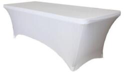  Elasztikus huzat téglalap alakú asztalhoz 240cm szín Fehér Színes: Fehér