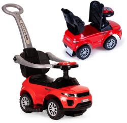 MULTISTORE 3 az 1-ben bébitaxi tolókarral és lábtartóval, piros 12 hó+ (614W RED)