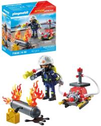 Playmobil Action Heroes: Pompier cu furtun de apa (PM71826)