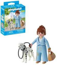 Playmobil Figurina manager cu animalul de colectie caine dalmatian (PM71736)
