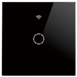 SmartWise T4 EU 1C intrerupator de lumina inteligent WiFi+RF 1 grup (un singur fir, functioneaza fara neutru) (R2, negru) (SMW-KAP-T41B-R2)