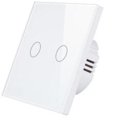 SmartWise Comutator tactil inteligent de perete SmartWise Z2-LNS Zigbee cu 2 grupuri (SMW-KAP-Z2LNSW-ZB)