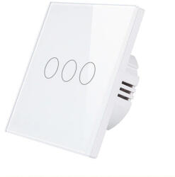 SmartWise Z3-LS Comutator tactil inteligent de perete Zigbee cu 3 grupuri (un singur fir) (SMW-KAP-Z3LSW-ZB)