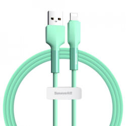 Baseus Cablu de date din silicagel, Baseus USB - Lightning, 2, 4A 1 m 480 Mbps green (CALGJ-06)