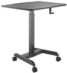 Blackmount Workstation Blackmount FWS08-4 reglabil in inaltine, pe roti, negru (STDPRO-BM-FWS08-4)