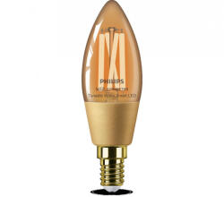 Philips Bec LED inteligent vintage PHILIPS 000008719514372085, filament chihlimbariu, Wi-Fi, Bluetooth, C35, E14, 4.9 W, 370 lm, 2000-5000 K (000008719514372085)