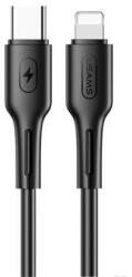 USAMS Cablu USAMS U43 USB-C LA Lightning 30W PD 1.2M Negru