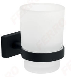 FERRO GRETA fogkefe tartó, matt fekete, AGR03BL