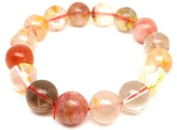 R. M. ékszer Rutilkvarc golyó vegyes karkötő 13-14mm (058399)