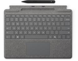 Microsoft Pachet tastatură Microsoft Surface Pro + stilou subțire 2 (Platinum), comercial, engleză (8X8-00185)