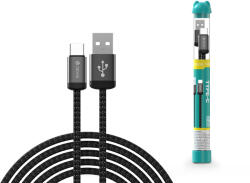 DEVIA Gracious Series Tube USB/Type-C adat-és töltőkábel 1m - fekete - nextelshop