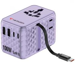 Verbatim 30193 Charge n Travel 100W universal călător adapter lila (30193)