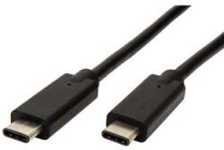 Neutralle USB kábel (3.1), USB C csatlakozó - USB C csatlakozó, 1m, fekete, műanyag zacskó, ELADVA