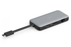 ASSMANN Stație de andocare USB-C pentru călătorii cu 7 porturi, max. 4K/60Hz cu HDR, HDMI, USB-A 3.2 Gen1, Ethernet Gigabit SD/Micro SD, PD 100W (DA-70916)