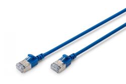 ASSMANN Cablaj patch slim RJ45-RJ45, Cat. 6A, F/FTP, AWG 32/7, LSOH, 0.5 m, albastru (DK-1632-A-005S-B)